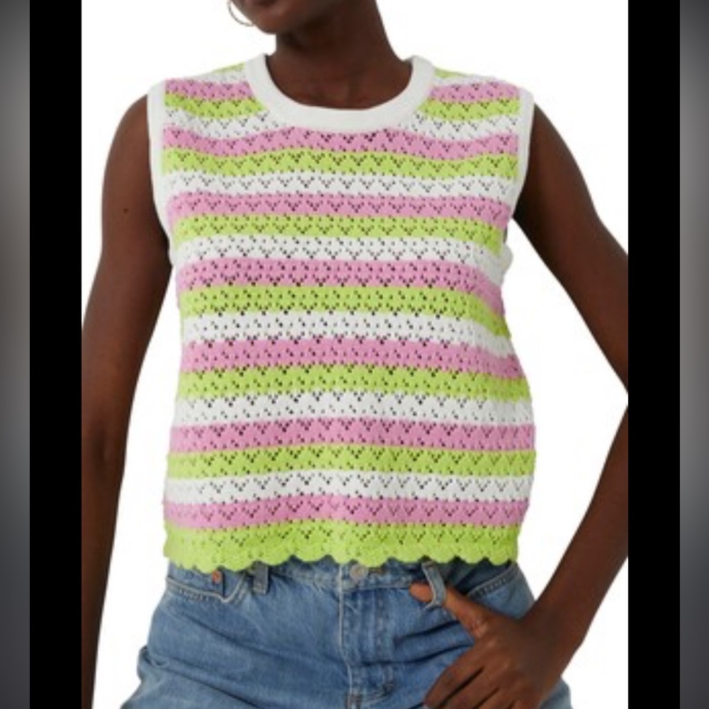 French Connection crochet sweater vest